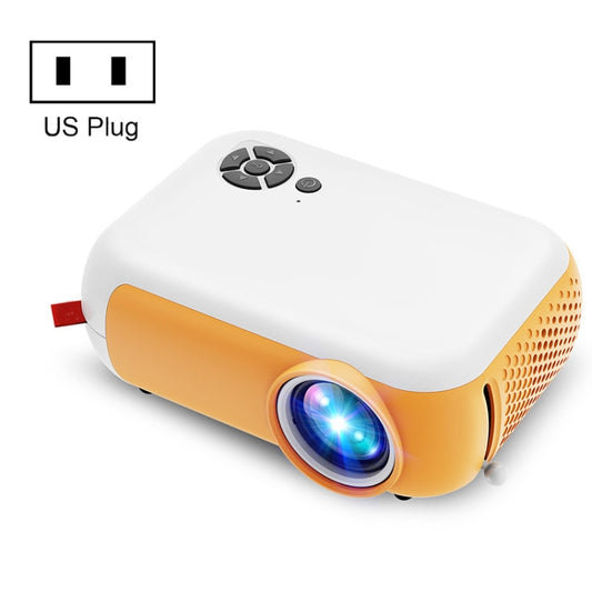 A10 480x360 Pixel Projector Support 1080P Projector ,Style: Basic Model White Yellow(US Plug) - Consumer Electronics by buy2fix | Online Shopping UK | buy2fix