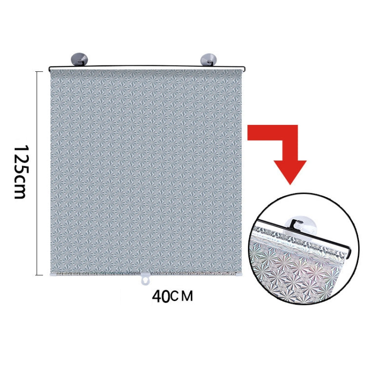 2 PCS Suction Cup Car Shade Curtain Window Telescopic Roller Blind, Size: 40x125cm Silver Lyser - In Car by buy2fix | Online Shopping UK | buy2fix