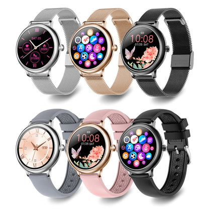 LOANIY CF80 1.08 Inch Heart Rate Monitoring Smart Bluetooth Watch, Color: Black Steel - Smart Wear by LOANIY | Online Shopping UK | buy2fix