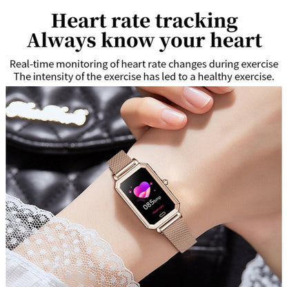 LOANIY HT2 1.28 Inch Heart Rate Detection Pedometer Smart Watch, Color: Gold Steel - Smart Wear by LOANIY | Online Shopping UK | buy2fix