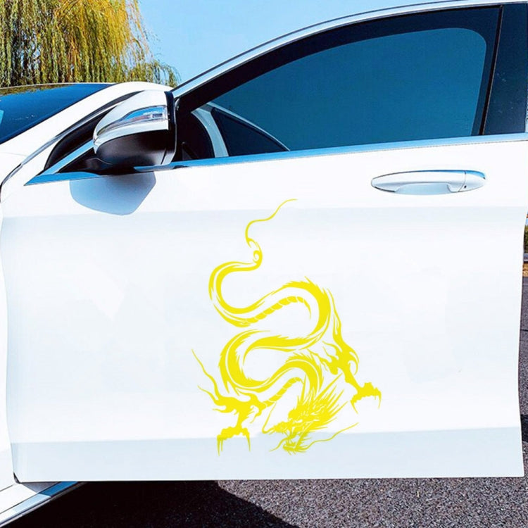 D-131 Dragon Totem Dragon Car Cover Sticker Modified Roof Scratch Sticker(Yellow) - In Car by buy2fix | Online Shopping UK | buy2fix