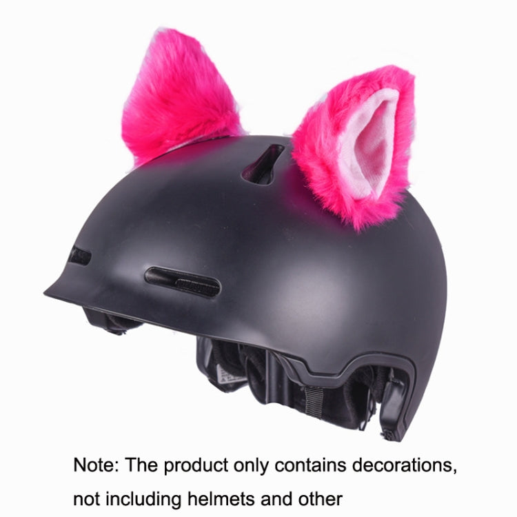 4PCS Motorcycle Plush Ear Helmet Decoration(Pink) - In Car by buy2fix | Online Shopping UK | buy2fix