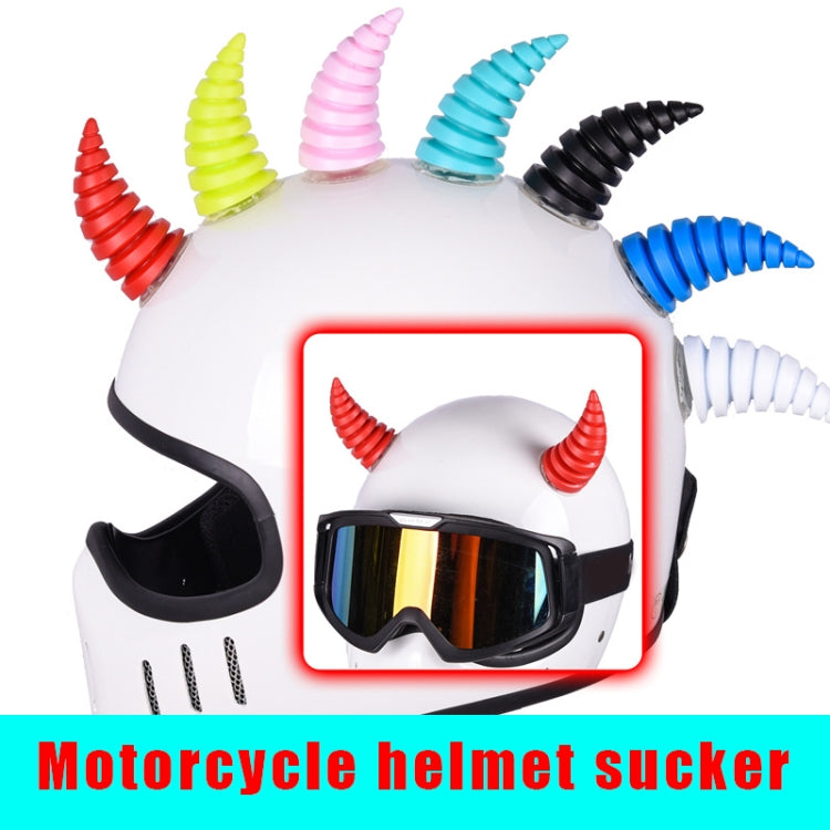 2PCS Motorcycle Horn Sucker Helmet Decoration(Light Blue) - In Car by buy2fix | Online Shopping UK | buy2fix