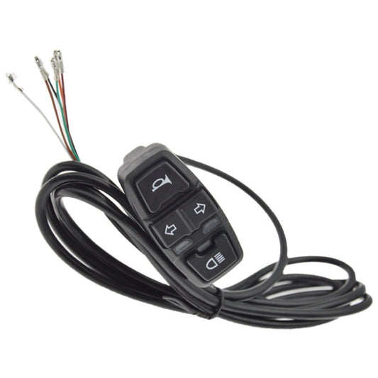 3 In 1 Switch Mountain Car Skateboard Horn Headlights Turn Switch(48V) - In Car by buy2fix | Online Shopping UK | buy2fix