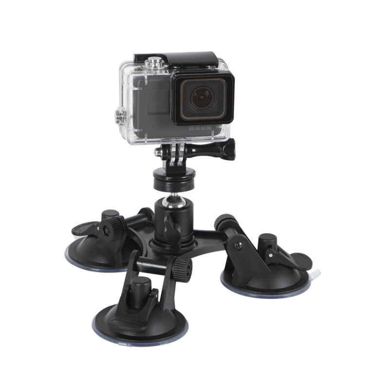 Car General Purpose Vehicle Bracket Suction Cup Fixed Glass Video Shooting Base, Shape: Suction Cup+PTZ+Gopro Screw - DJI & GoPro Accessories by buy2fix | Online Shopping UK | buy2fix