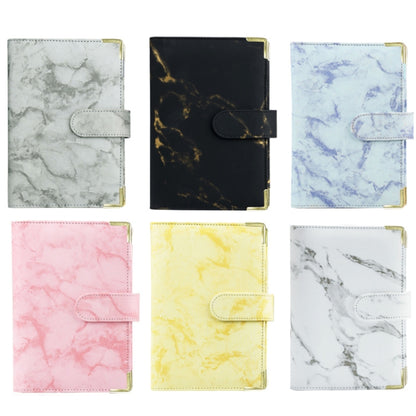 A6 Binder Budget Book Marbled Notebook PU Leather Binder(Black) - Notebooks by null | Online Shopping UK | buy2fix