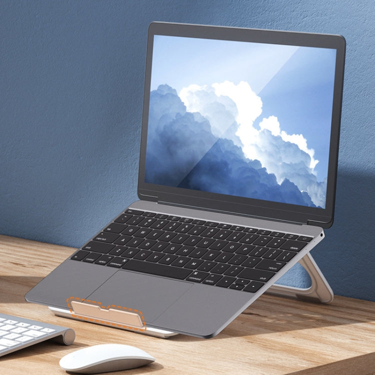 D33  2 Fan Laptop Cooling Bracket Folding Portable Liftable Tablet Bracket(White) - Computer & Networking by buy2fix | Online Shopping UK | buy2fix