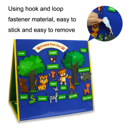 Storytelling Forest Animal Felt Sheet Early Education Enlightenment Awareness Teaching Kids(Blue) - Early Education Toys by buy2fix | Online Shopping UK | buy2fix