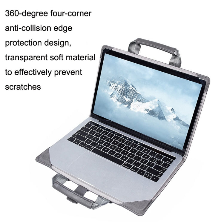 Laptop Bag Protective Case Tote Bag For MacBook Pro 15.4 inch, Color: Khaki + Power Bag - 15 inch by buy2fix | Online Shopping UK | buy2fix