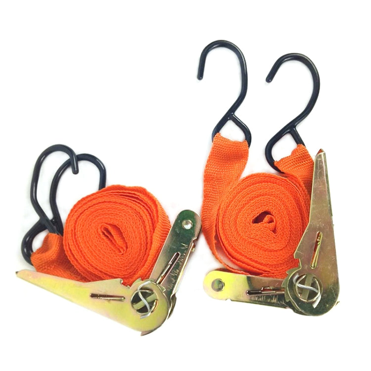 4PCS 15 Inch Tensioner Ratchet Strap Car Ratchet Thread Tensioner(Orange) - In Car by buy2fix | Online Shopping UK | buy2fix