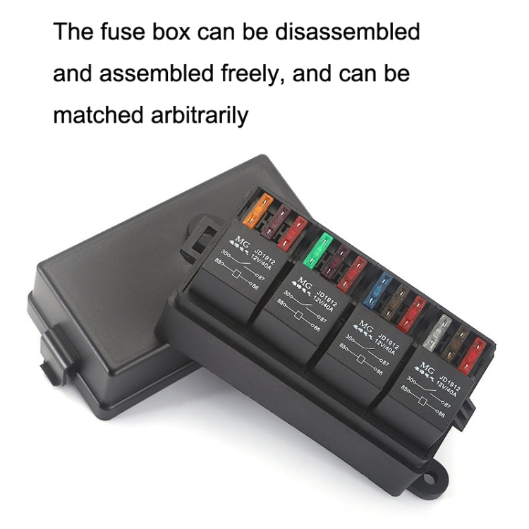 TF008-10 12V 4Pin Relay Car RV Radiography Sound Modified Electromagnetic Insurance Box - In Car by buy2fix | Online Shopping UK | buy2fix