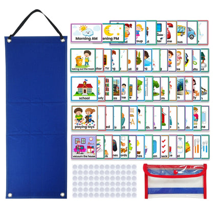 Children Visual Calendar Daily Work Planner Early Education Hanging Bag - Early Education Toys by buy2fix | Online Shopping UK | buy2fix
