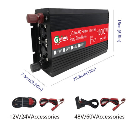 Gurxun HZ1500-10000 Sine Wave 10000W Inverter Power Converter, Specification: 12V To 110V - In Car by Gurxun | Online Shopping UK | buy2fix