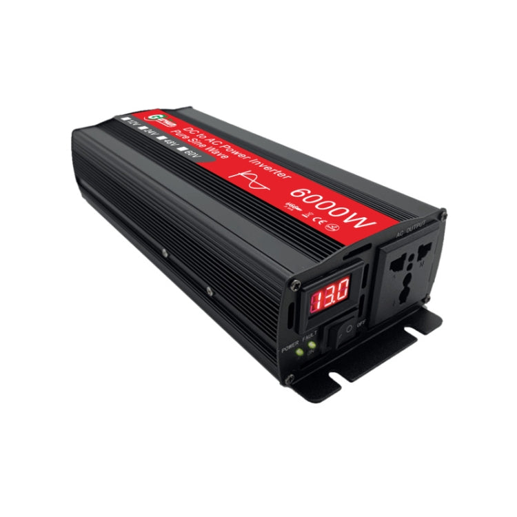 Gurxun 6000W High Power Sine Wave Inverter With Single Digital Display, Specification: 24V-220V - In Car by Gurxun | Online Shopping UK | buy2fix