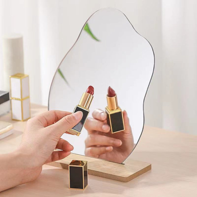 Irregular Acrylic Mirror With Wooden Base Photo Props(Mountain) - Camera Accessories by buy2fix | Online Shopping UK | buy2fix