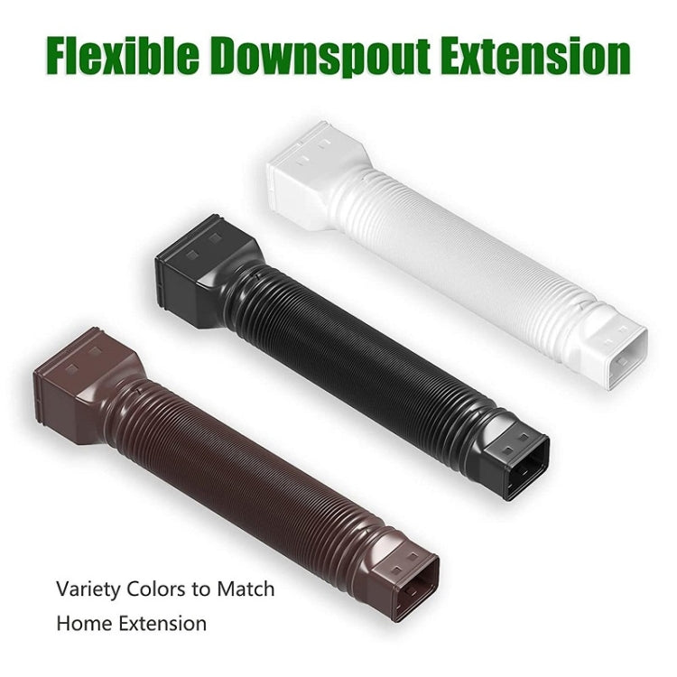 Downspout Extenders Telescoping Rain Gutter Drains(White) - Pipes & Fittings by buy2fix | Online Shopping UK | buy2fix