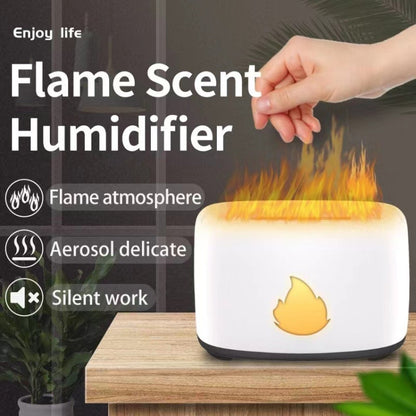 200ML Simulation Flame Aromatherapy Diffuser Humidifier Ultrasonic Air Purifier(White) - Home & Garden by buy2fix | Online Shopping UK | buy2fix