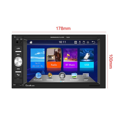 7622C 6.2 inch Dual Spindle HD Car Universal MP5 Carplay Player, Style: Standard+8 Light Camera - In Car by buy2fix | Online Shopping UK | buy2fix