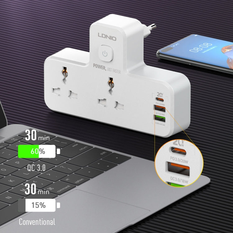 LDNIO SC2311 20W PD+QC 3.0 Multifunctional Home Fast Charging Socket with Night Light, Spec: US Plug - Consumer Electronics by LDNIO | Online Shopping UK | buy2fix