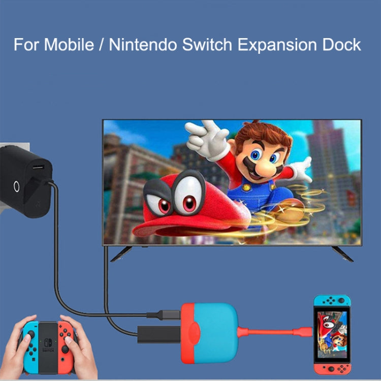 H0231 For Mobile / Nintendo Switch Expansion Dock Portable Base(Red Blue) - Others by buy2fix | Online Shopping UK | buy2fix