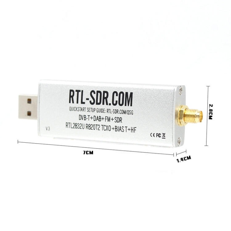 RTL-SDR V3 4.5V 8-Bit Software Defined USB Radio Receiver -  by buy2fix | Online Shopping UK | buy2fix