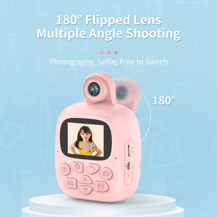 A18 HD Printable Cartoon Kids Digital Camera with Rotating Lens, Spec: Pink+16G - Consumer Electronics by buy2fix | Online Shopping UK | buy2fix