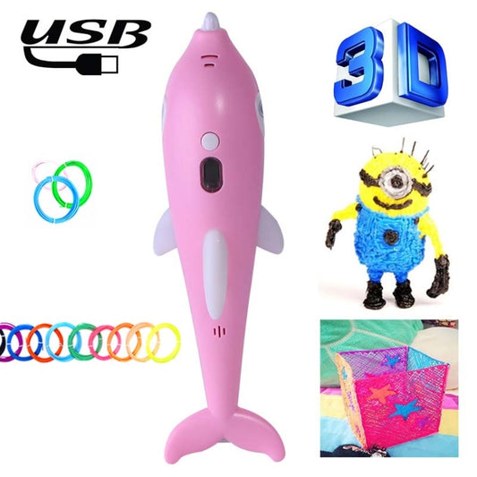 Children 3D Printing Pen Low Temperature Intelligent Screen Display Voice Drawing Pen, Style:, Color: 13 Colors (Pink) - Consumer Electronics by buy2fix | Online Shopping UK | buy2fix