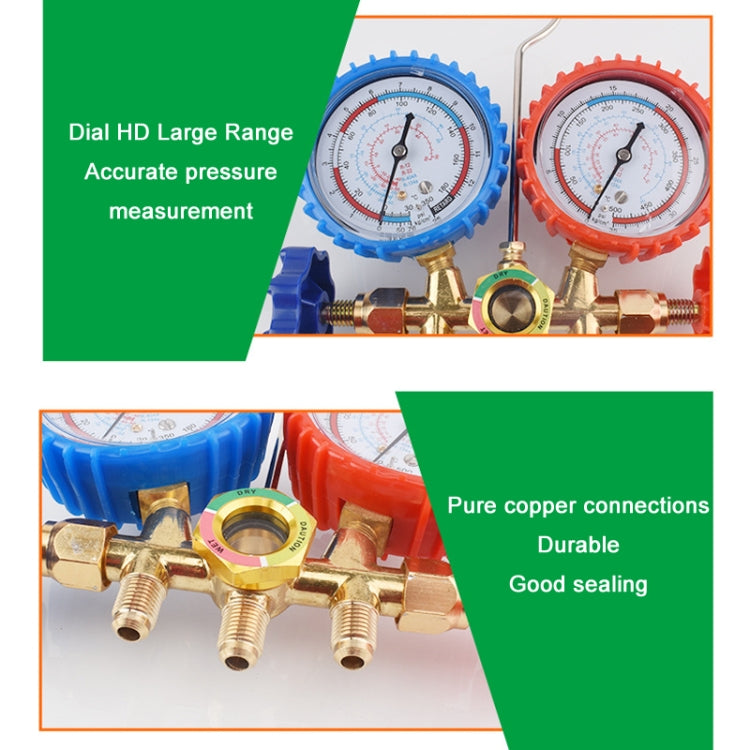 Car Air Conditioning Refrigeration Fluoridation Double Meter Valve(C) - In Car by buy2fix | Online Shopping UK | buy2fix