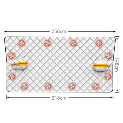 SUITU R-3945 Car Winter Front Glass Snow Shield Defrost Sunshade Thickened Car Clothing, Style: 12 Magnets Three Layers Thickened - Window Foils & Solar Protection by SUITU | Online Shopping UK | buy2fix