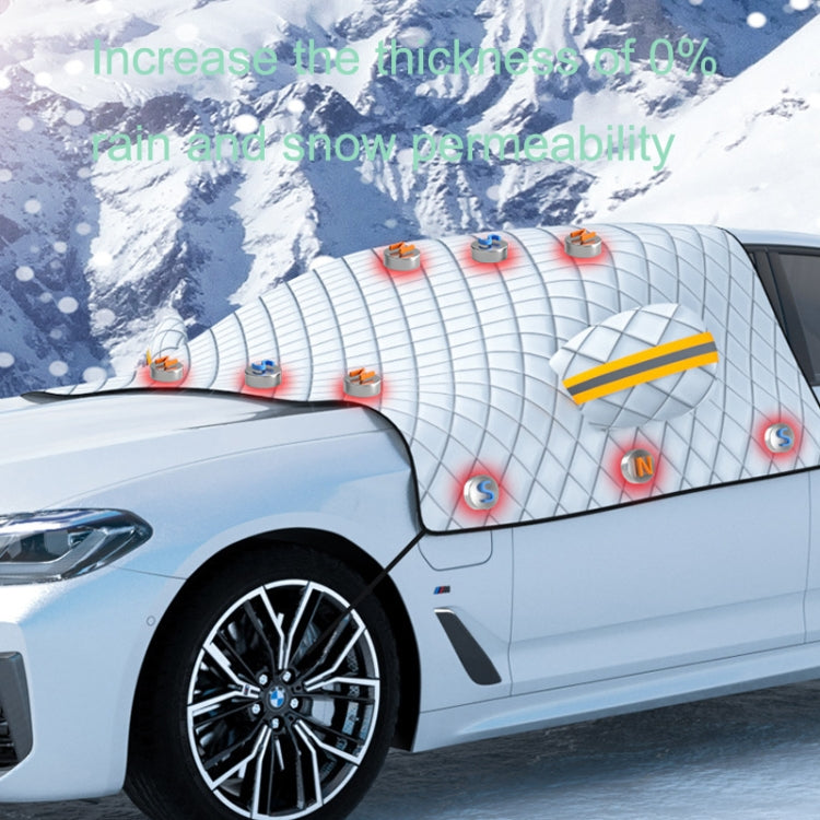 SUITU R-3945 Car Winter Front Glass Snow Shield Defrost Sunshade Thickened Car Clothing, Style: 12 Magnets Three Layers Thickened - Window Foils & Solar Protection by SUITU | Online Shopping UK | buy2fix