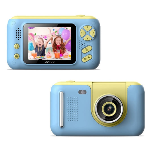 2.4 Inch Children HD Reversible Photo SLR Camera, Color: Yellow Blue - Consumer Electronics by buy2fix | Online Shopping UK | buy2fix