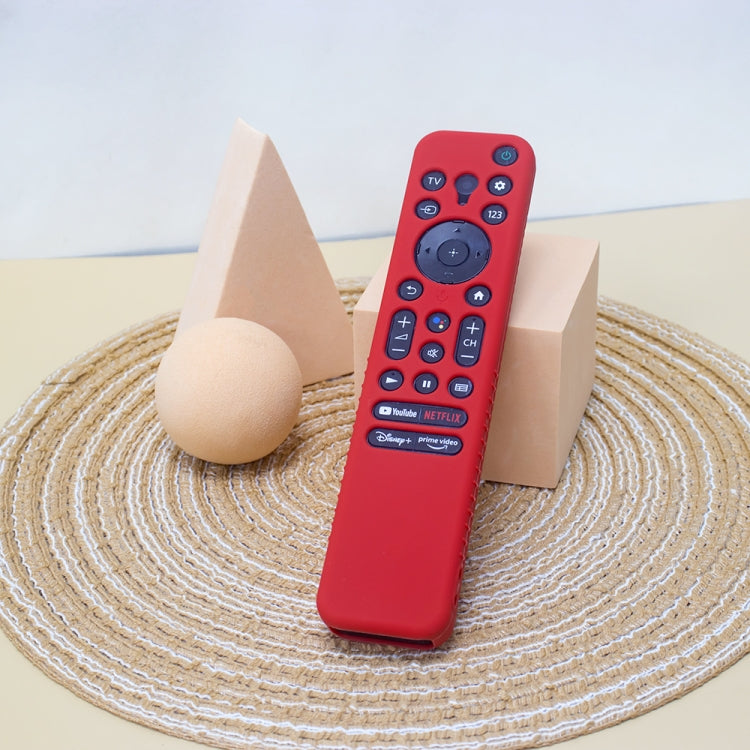 Y56 Voice Remote Silicone Anti-Fall Protective Case For Sony RMF-TX800U/C/P/T/900U(Red) - Consumer Electronics by buy2fix | Online Shopping UK | buy2fix