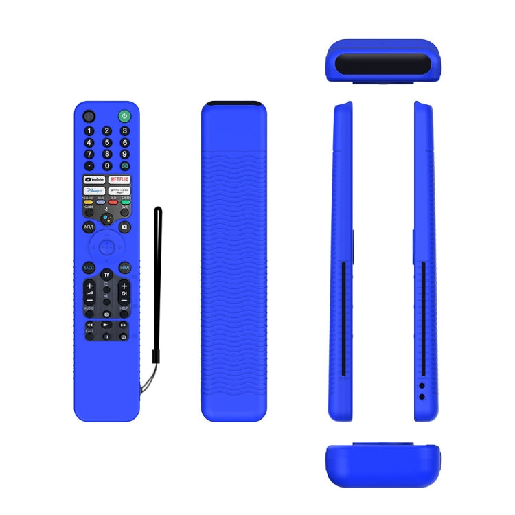 For Sony RMF/MG3-TX520U Y52 Voice Remote Anti-Drop Silicone Protective Cover(Blue) - Remote Control Covers by buy2fix | Online Shopping UK | buy2fix