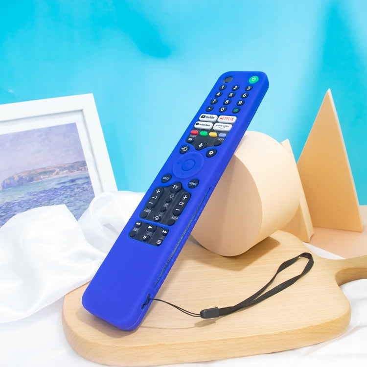 For Sony RMF/MG3-TX520U Y52 Voice Remote Anti-Drop Silicone Protective Cover(Blue) - Remote Control Covers by buy2fix | Online Shopping UK | buy2fix