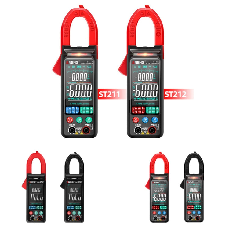 ANENG Large Screen Multi-Function Clamp Fully Automatic Smart Multimeter, Specification: ST212 Black DC Current - Consumer Electronics by ANENG | Online Shopping UK | buy2fix