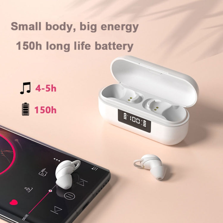 X999 Mini Wireless Noise Reduction With Digital Display Charging Bin Bluetooth Earphone(Pink) - Bluetooth Earphone by buy2fix | Online Shopping UK | buy2fix