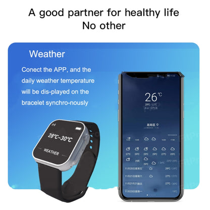 D20U Smart Sports Wristband Support Heart Rate Blood Pressure Blood Oxygen Monitoring(Silver Black) - Smart Wear by buy2fix | Online Shopping UK | buy2fix