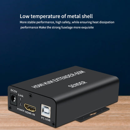 BW-HKE60A HDMI 60m KVM With USB Extender Support POE Single-End Power Supply With US Plug(Black) - Amplifier by buy2fix | Online Shopping UK | buy2fix