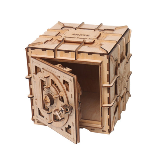 Wooden Puzzle Toy 3D Puzzle Assembly Box DIY Gift Desktop Ornaments, Style: Square Password Box - Puzzle Toys by buy2fix | Online Shopping UK | buy2fix