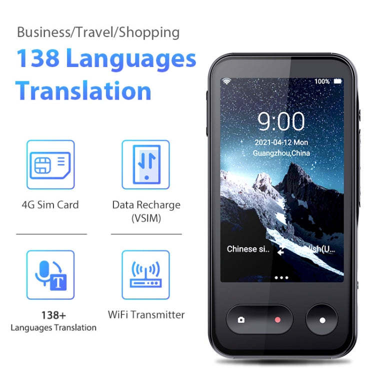 T7 4G Smart Voice / Photo / Recording Translation WIFI Translation Machine Supports 138 Languages - Consumer Electronics by buy2fix | Online Shopping UK | buy2fix