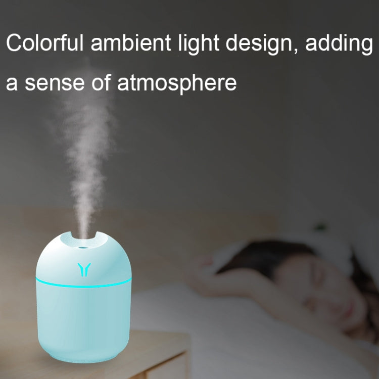 USB Mini Desktop Colorful Night Light Car Humidifier, Spec: 250ml (Y-White) - Air Purifiers & Parts by buy2fix | Online Shopping UK | buy2fix