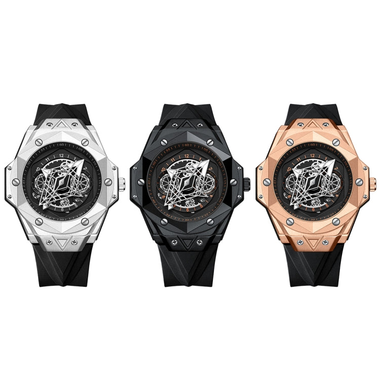 BINBOND B2266 Men Luminous Calendar Outdoor Waterproof Watches, Color: Black Leather-Black Steel - Leather Strap Watches by BINBOND | Online Shopping UK | buy2fix