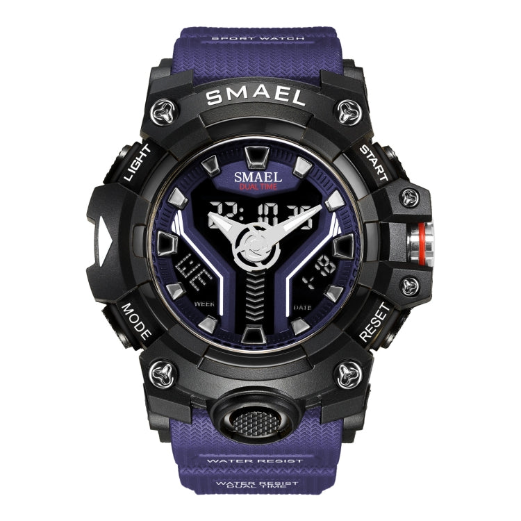 SMAEL 8075 Multi-function Waterproof Night Light Outdoor Watch(Blue) - Sport Watches by SMAEL | Online Shopping UK | buy2fix
