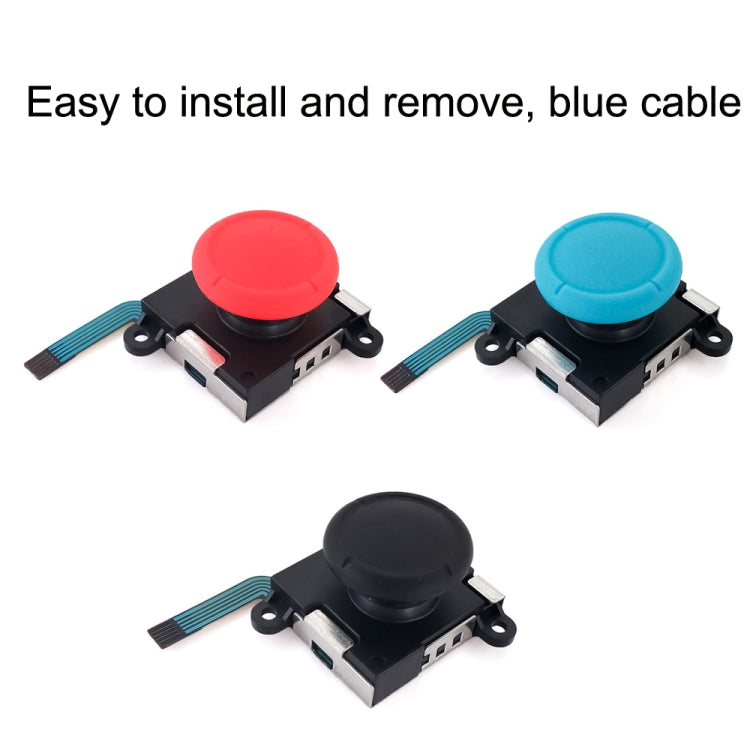 For Nintendo Switch 2pcs Game Console 3D Left Right Interoperability Rocker Remote Sensing Joystick(Black) - Repair & Spare Parts by buy2fix | Online Shopping UK | buy2fix