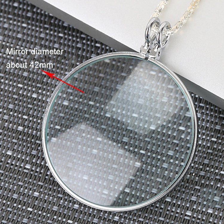 Metal Chain Round Expansion Mirror Glass Lens Necklace Magnifier(Gold) - Consumer Electronics by buy2fix | Online Shopping UK | buy2fix