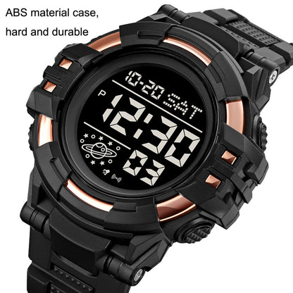 SKMEI 2003 Multifunctional Back Light Sports Watch Mens Countdown Date Alarm Clock Watch(Rose Gold Black Machine) - LED Digital Watches by SKMEI | Online Shopping UK | buy2fix