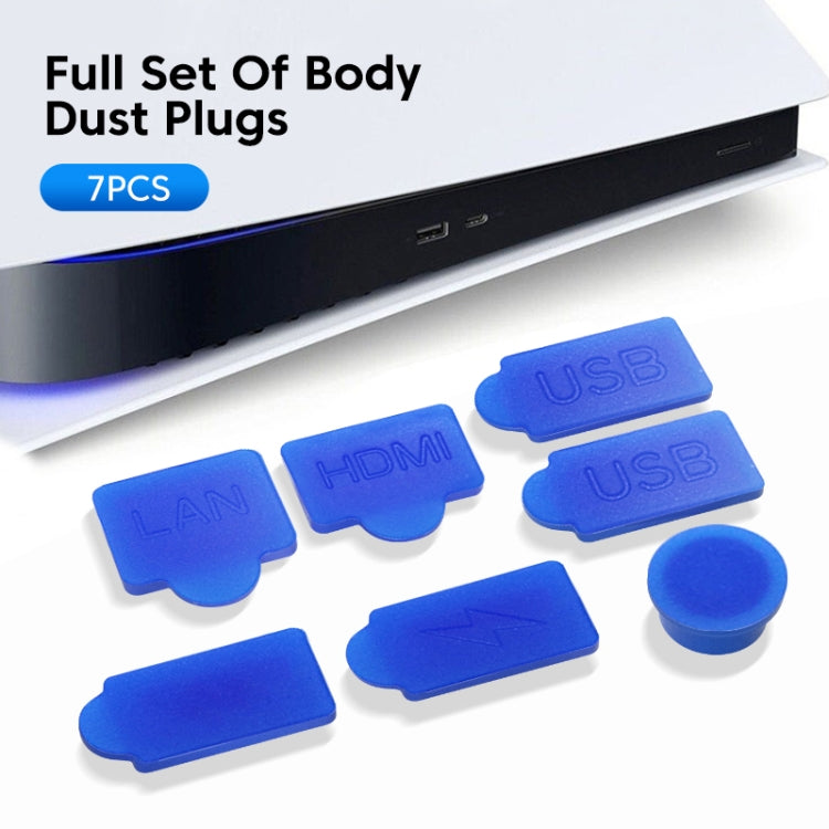 For PS5 2sets 7pcs/Set Dust Plug Silicone Dust Protector Anti-Dust Cover(White) - Repair & Spare Parts by buy2fix | Online Shopping UK | buy2fix