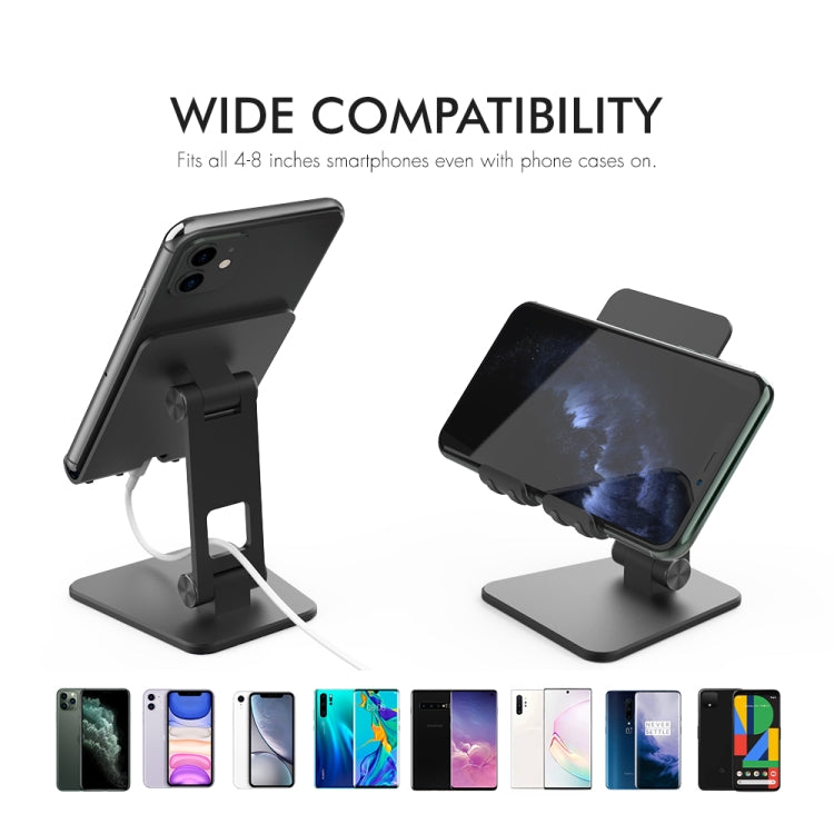 AhaStyle ST01 Double Swivel Aluminum Alloy Convenient Phone Charging Stand Base(Silver) - Desktop Holder by AhaStyle | Online Shopping UK | buy2fix