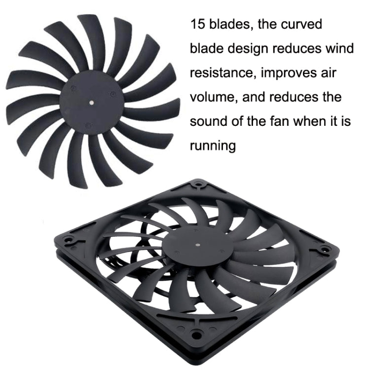 FANNER Ice Soul F12012 Desktop Chassis Ultra-thin 4pin Cooling Fan Intelligent PWM Speed Regulation(Black) -  by buy2fix | Online Shopping UK | buy2fix