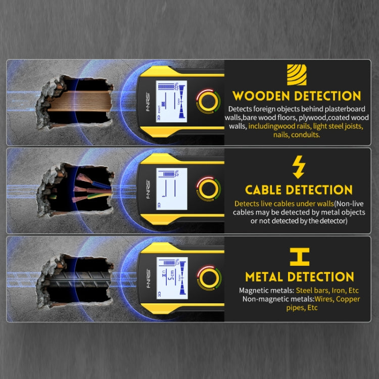 FNIRSI WD-01 Multifunctional Load-Bearing Wall Wire Metal Detector Dark Line Scanner -  by FNIRSI | Online Shopping UK | buy2fix